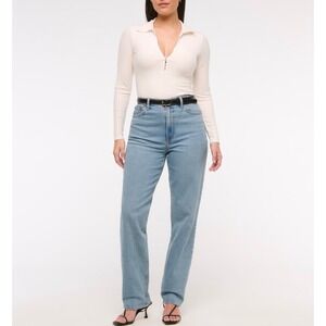 Abercrombie & Fitch The 90s Straight Ultra High Rise Curve Love Jeans Size 30XL